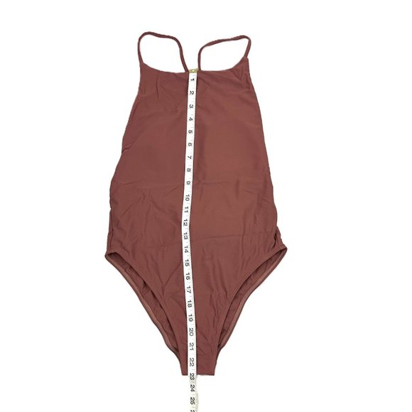 Women’s Open Back Tied Brown Leotard, Size L - Picture 3 of 9